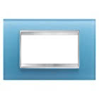 PLACCA LUX - IN VETRO - 4 POSTI - ACQUAMARINA - CHORUS product photo