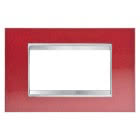 PLACCA LUX - IN METALLO - 4 POSTI - ROSSO GLAMOUR - CHORUS product photo
