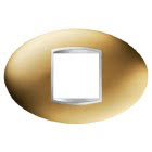PLACCA ART - IN TECNOPOLIMERO METALLIZZATO - 2 POSTI - ORO - CHORUS product photo