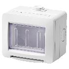 CONTENITORE AUTOPORTANTE VUOTO - STAGNO IP55 3 POSTI - GRIGIO RAL 7035 - CHORUSMART product photo