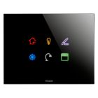PLACCA ICE TOUCH KNX - IN VETRO - 6 AREE TOUCH - NERO - CHORUS product photo