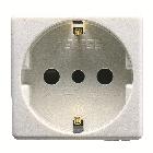 PRESA STANDARD ITALIANO/TEDESCO 250V ac - 2P+T 16A - P30 - 2 MODULI- SYSTEM WHITE product photo