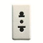 Presa standard euroamericano 250/125v ac - 2p+t 15a - 1 modulo - system white product photo