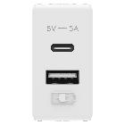 ALIMENTATORE USB - TIPO A+C - 3A - BIANCO - SYSTEM product photo