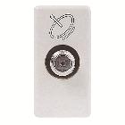 PRESA COASSIALE TV/SAT SCHERMATURA CLASSE A - CONNETTORE F FEMMINA - DIRETTA CON PASSAGGIO DI CORRENTE - 1 MODULO - SYSTEM WHITE product photo