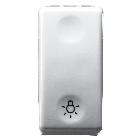 PULSANTE UNIPOLARE 250V ac - NA 10A - SIMBOLO LUCE - 1 MODULO - SYSTEM WHITE product photo