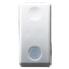 PULSANTE UNIPOLARE 250V ac - NA 10A - LUMINOSO 12/24V - CON LENTE NEUTRA SOSTITUIBILE - 1 MODULO - SYSTEM WHITE product photo