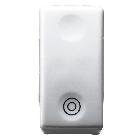 PULSANTE BIPOLARE 250V ac - NA 10A - NEUTRO - SIMBOLO DOPPIO CERCHIO - 1MODULO - SYSTEM WHITE product photo