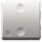 PULSANTE UNIPOLARE 250V ac - NA 10A ILLUMINABILE - 2 MODULI- SYSTEM WHITE product photo