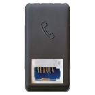 PRESA TELEFONICA - STANDARD INGLESE - 6 CONTATTI - MORSETTI A VITE - 1 MODULO - SYSTEM BLACK product photo
