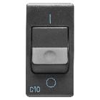 INTERRUTTORE AUTOMATICO MAGNETOTERMICO 230V ac - 1P 10A 3kA CURVA C - 1 MODULO - SYSTEM BLACK product photo