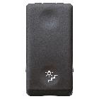 PULSANTE UNIPOLARE 250V ac - NA 10A - SIMBOLO SCALE - 1 MODULO - SYSTEM BLACK product photo