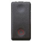 PULSANTE UNIPOLARE 250V ac - NC 10A - NEUTRO - SIMBOLO CERCHIO - 1 MODULO - SYSTEM BLACK product photo