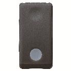 PULSANTE UNIPOLARE 250V ac - NA 10A - ILLUMINABILE - CON LENTE NEUTRA SOSTITUIBILE - 1 MODULO - SYSTEM BLACK product photo