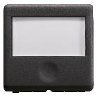 PULSANTE CON TARGA PORTANOME ILLUMINABILE 250V ac - NA 10A - 2 MODULI - SYSTEM BLACK product photo