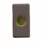 SPIA DI SEGNALAZIONE SINGOLA - 12/24/250V - GIALLO - 1 MODULO - SYSTEM BLACK product photo