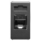 PRESA RJ45 - 4 COPPIE - CATEGORIA 6 - UTP - TOOLLESS - 1 MODULO - SYSTEM BLACK product photo