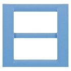 PLACCA VIRNA - IN TECNOPOLIMERO FINITURA LUCIDA - 8 POSTI (4+4 SOVRAPPOSTI) - AZZURRO CIELO - SYSTEM product photo