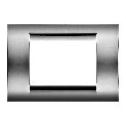 PLACCA VIRNA - IN TECNOPOLIMERO FINITURA LUCIDA - 3 POSTI - CROMO SOFT - SYSTEM product photo