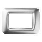 PLACCA TOP SYSTEM - IN TECNOPOLIMERO FINITURA LUCIDA - 3 POSTI - CROMO SOFT - SYSTEM product photo