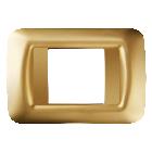 PLACCA TOP SYSTEM - IN TECNOPOLIMERO FINITURA LUCIDA - 2 POSTI - ORO ANTICO - SYSTEM product photo