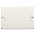 PLACCA CIECA PER SCATOLE RETTANGOLARI DA INCASSO - 3 POSTI - A VITE - NERO TONER product photo