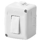 CONTENITORE COMPLETO APPARECCHI SYSTEM PROTETTO - CON PULSANTE UNIPOLARE NA - 10 A - IP40 - GRIGIO RAL 7035 product photo