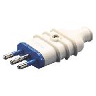 SPINA MOBILE - DIRITTA - STANDARD ITALIANO - 2P+T 10A 250V ac - TIPO S11 - BIANCO product photo