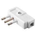 Spina mobile - a 90° - standard italiano - 2p+t 10a 250v ac - tipo spa11 - bianco product photo