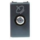 PRESA COASSIALE TV/SAT SCHERMATURA CLASSE A - CONNETTORE F FEMMINA - PASSANTE 10 dB - 1 MODULO - PLAYBUS product photo