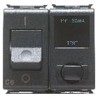 INTERRUTTORE AUTOMATICO MAGNETOTERMICO DIFFERENZIALE - 1P+N 6A 10mA 3KA 230V - CURVA C - CLASSE A - 2 MODULI - PLAYBUS product photo