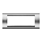 PLACCA PLAYBUS - IN TECNOPOLIMERO METALLIZZATO - FINITURA LUCIDA - 6 POSTI - CROMO SOFT - PLAYBUS product photo