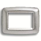 PLACCA PLAYBUS YOUNG - IN TECNOPOLIMERO METALLIZZATO - FINITURA SATINATA - 3 POSTI - CROMO SOFT - PLAYBUS product photo