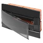 CENTRALINO DA ARREDO - DA INCASSO - PREDISPOSTO PER ALLOGGIAMENTO MORSETTIERE - 330X218X25 - NERO TONER - 12 +1 MODULI product photo