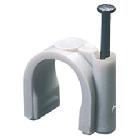 GRAFFETTA IN POLIMERO ANTIURTO CON CHIODO IN ACCIAIO TEMPERATO - DIAMETRO 11-12MM - GRIGIO RAL 7035 (Conf. da 100 Pz.) product photo