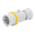 SPINA MOBILE DIRITTA HP - IP44/IP54 - 2P+T 16A 100-130V 50/60HZ - GIALLO - 4H - CABLAGGIO A VITE product photo
