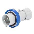 SPINA MOBILE DIRITTA HP - IP66/IP67/IP68/IP69 - 3P+T 16A 200-250V 50/60HZ - BLU - 9H - CABLAGGIO A VITE product photo