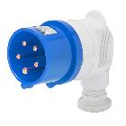 Spina mobile a 90° - ip44 - 3p+t 32a 200-250v 50/60hz - blu - 9h - cablaggio a vite product photo