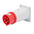 SPINA FISSA DA INCASSO DIRITTA - IP44 - 3P+N+T 16A 380-415V 50/60HZ - ROSSO - 6H - CABLAGGIO A VITE product photo
