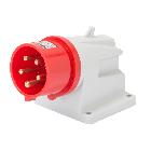 Spina fissa da parete a 90° - ip44 - 3p+n+t 32a 380-415v 50/60hz - rosso - 6h - cablaggio a vite product photo