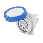 Presa fissa da incasso a 10° hp - ip66/ip67 - 3p+n+t 32a 200-250v 50/60hz - blu - 9h - cablaggio rapido product photo