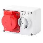 PRESA FISSA INTERBLOCCATA ORIZZONTALE - CON FONDO - SENZA BASE PORTAFUSIBILI - 3P+N+T 32A 346-415V - 50/60HZ 6H - IP44 product photo