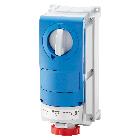 PRESA FISSA INTERBLOCCATA VERTICALE - CON FONDO - SENZA BASE PORTAFUSIBILI - IMPIEGHI GRAVOSI - 3P+T 63A 380 - 415V - 50/60HZ 6H - IP66 product photo