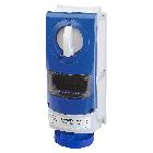 PRESA FISSA INTERBLOCCATA VERTICALE - SENZA FONDO - IMPIEGHI GRAVOSI - CON BASE PORTAFUSIBILI - 2P+T 16A 200-250V-50/60HZ 6H - IP66 product photo