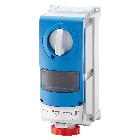 PRESA FISSA INTERBLOCCATA VERTICALE - CON FONDO -PER MONTAGGIO APPARECCHIATURE MODULARI - IMPIEGHI GRAVOSI - 3P+N+T 32A 346-415V-50/60HZ 6H-IP66 product photo