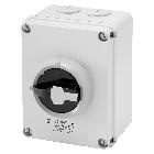 INTERRUTTORE SEZIONATORE ROTATIVO - HP - COMANDO - CASSETTA IN MATERIALE ISOLANTE - 40A 6P - MANOPOLA NERA LUCCHETTABILE - IP66/67/69 product photo