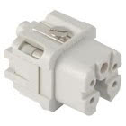 INSERTO FEMMINA - 21X21 - 4P+T 10A 230-400V/4kV/3 - CONNESSIONE A VITE - GRIGIO product photo