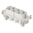 INSERTO FEMMINA - 77X27 - 6P+T 35A 830V/6kV/3 - CONNESSIONE A VITE - GRIGIO product photo