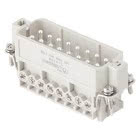 INSERTO MASCHIO - 66X16 - 16P+T 16A 250V/4kV/3 - CONNESSIONE A VITE - CON PIASTRINA - GRIGIO product photo