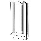 Montanti posteriori e telaio funzionale - quadri da pavimento con vano affiancato - qdx 630 h - 2000x400mm product photo